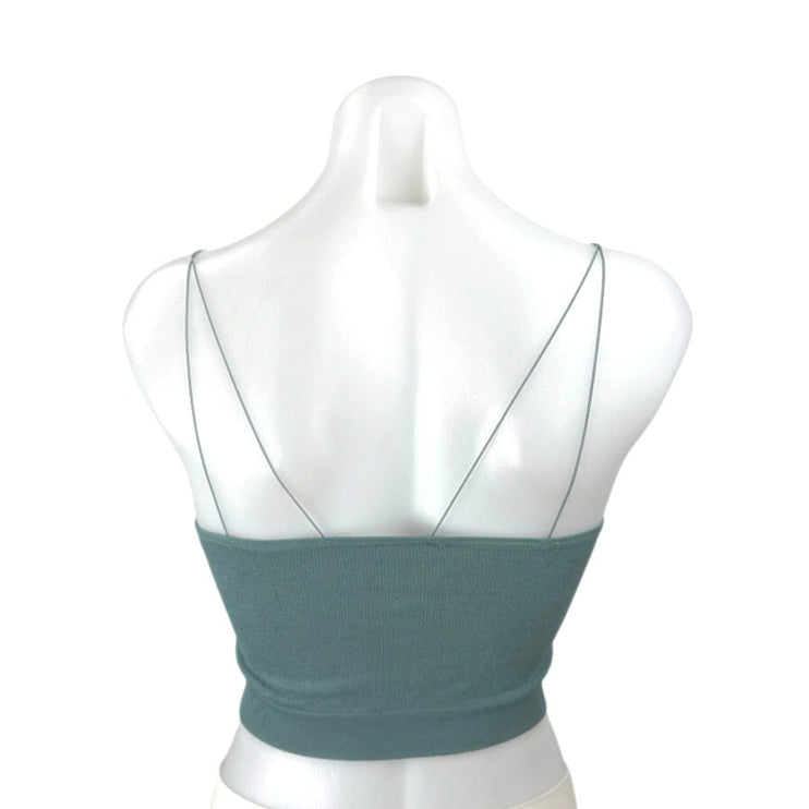 Urban Outfitters Out From Under Green Ribbed Knit Scoop Cami Tank Crop Top M