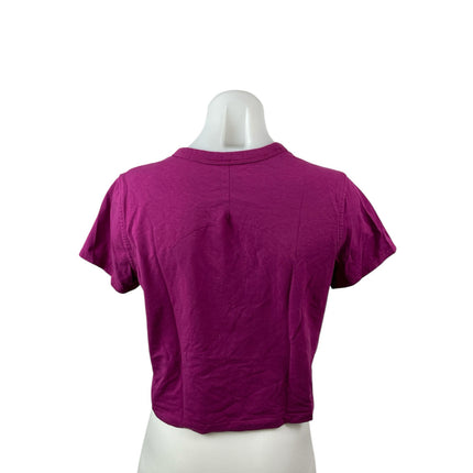 Lululemon Women's Pink Short Sleeve Crew Neck Boxy Athletic T Shirt Tee Top Sz 4