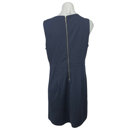 Elle Women's Blue Sleeveless Midi Tank Athletic A-Line Shift Sheath Dress Size L
