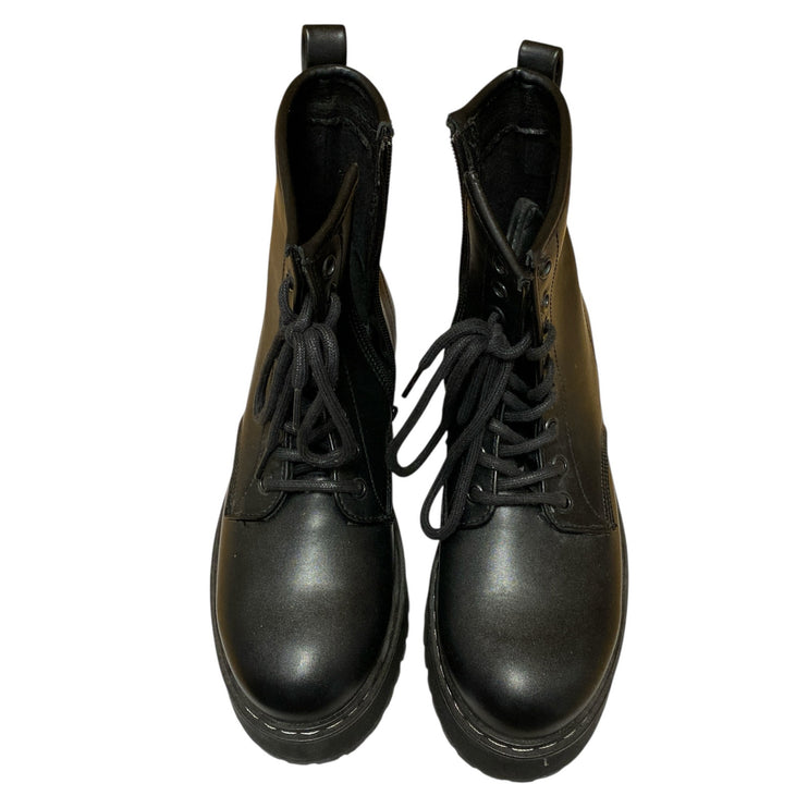 Steve Madden Bettyy Women's Black Lace Up Round Toe Platform Combat Boots Size 9