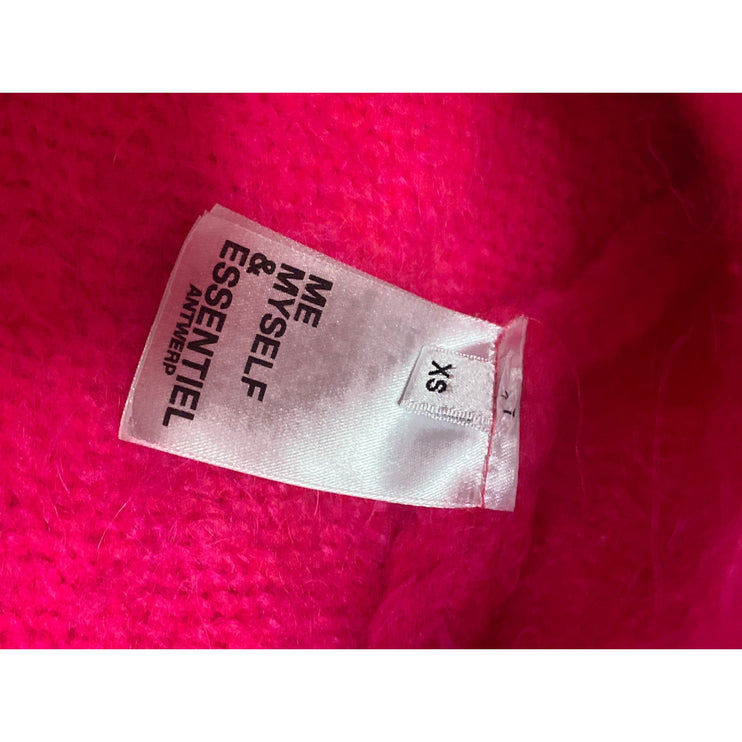 Essentiel Antwerp Pink Cap Sleeve Multi-Pocket Button Down Cardigan Sweater XS