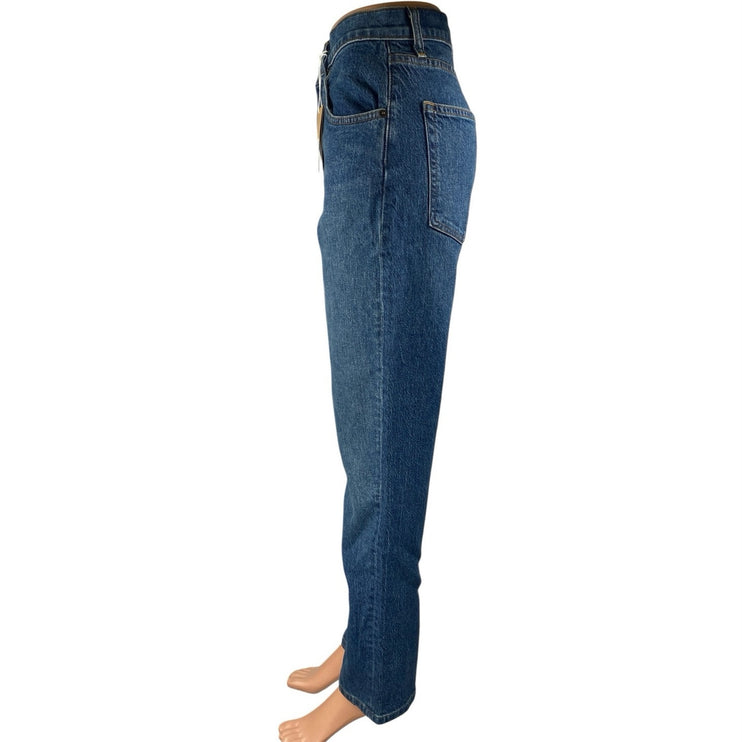 NEW Reformation Liza Newport Wash Blue High Rise Straight Denim Jeans Size 31