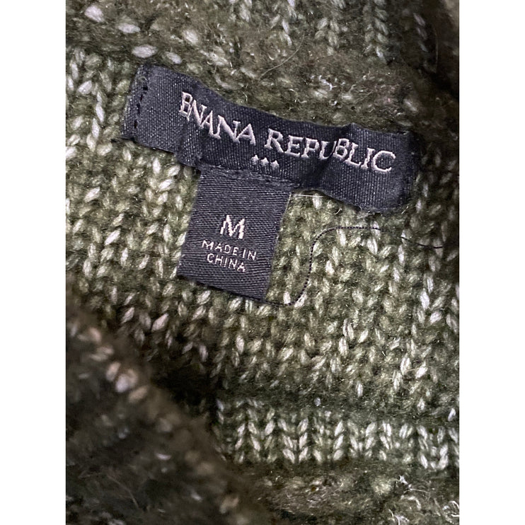 Banana Republic Women's Green Long Sleeve Crew Neck Knit Sweater Top Size M