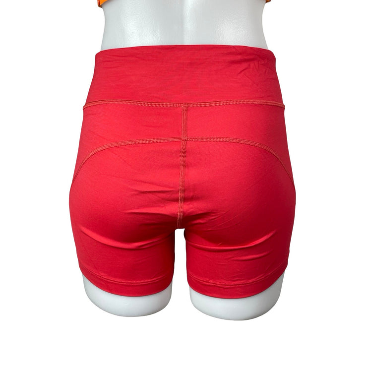 Outdoor Voices Women's Red Mid Rise Yoga Running Athletic Biker Shorts Size S