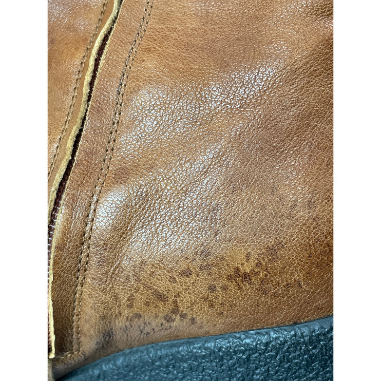Brother Vellies Empire Women's Brown Platform Heels Square Toe Ankle Boots Sz 10