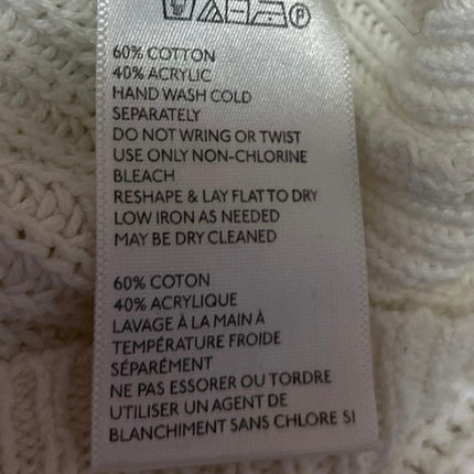 Urban Outfitters Andi Cream White Knitted Long Sleeve Pullover Sweater Top Sz XS