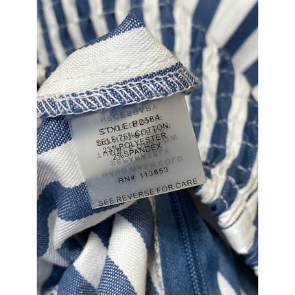 Sugar Lips Blue White Striped Strapless Bandeau Twist Wide Leg Jumpsuit Size S