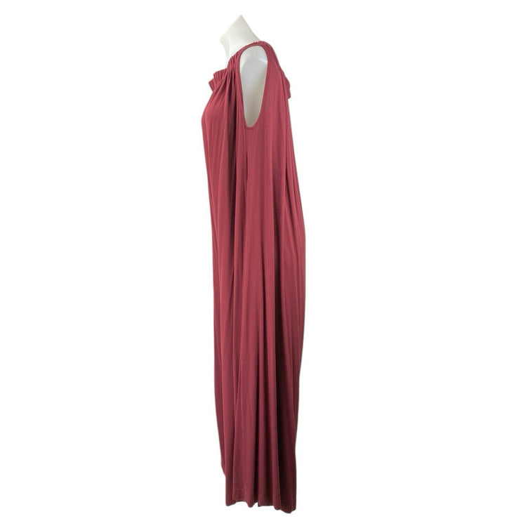 Free People Women's Red Pink Sleeveless Palazzo Wide Leg Romper Jumpsuit Size M