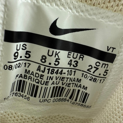 Nike Air Max 95 Pull Tab Sail Men's White Leather Athletic Sneaker Shoes Sz 9.5