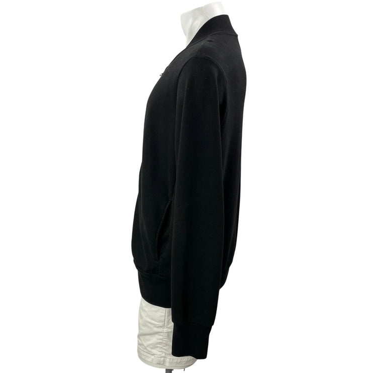 Gustin Men's Black Full Zip Long Sleeve Pocket Cotton Bomber Coat Jacket Size L
