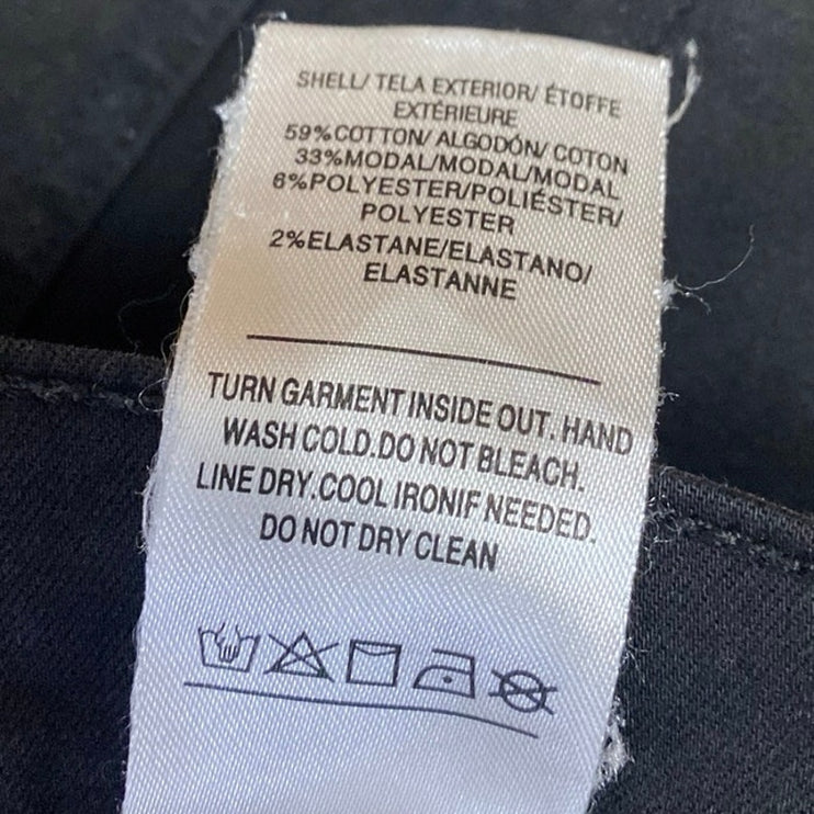 Hudson Women's Black Coated High Waisted Super Skinny Ankle Denim Jeans Size 28