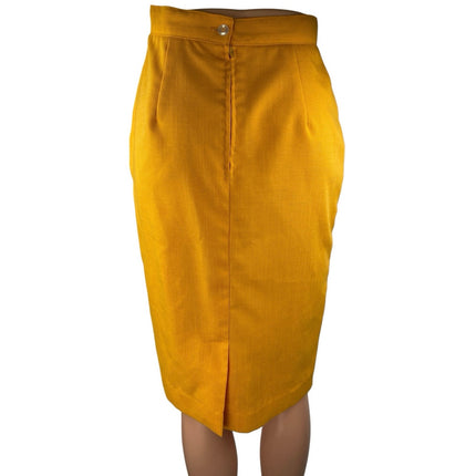 Mark Richards Women's Coral High Waisted Pleated POcket Pencil Mini Skirt Size 4