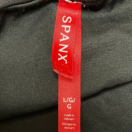 Spanx Women's Black Faux Leather Vegan Stretch High Rise Leggings Pants Size L