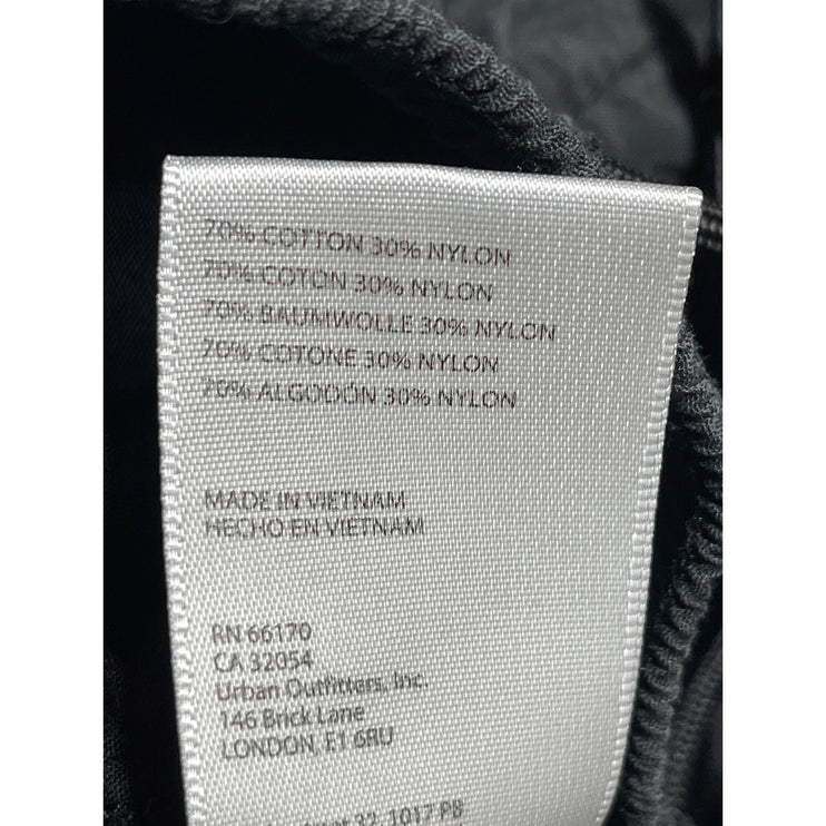 Standard Cloth Gray Elastic Waist High Rise Tapered Cargo Trousers Pants Size S