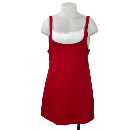 YPB Abercrombie & Fitch On The Go Red Sleeveless Cami Mini Tank Dress Size L
