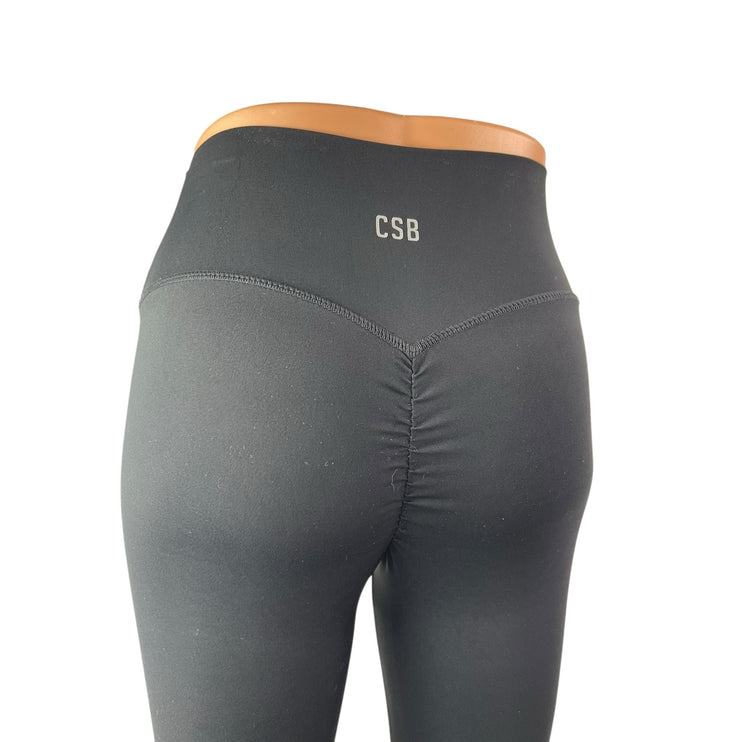 CSB x IM Women's Black Cinch Yoga Workout Running Athletic Leggings Pants Size S