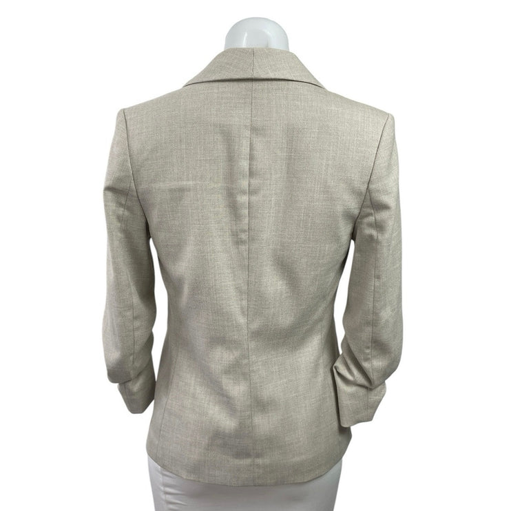 H&M Women's Gray Shawl Lapel Collar Long Sleeve Open Blazer Coat Jacket Size XXS