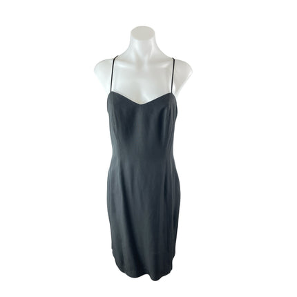 Joseph Ribkoff Black Sleeveless Cami V Neck Camisole Tank Mini Sheath Dress 8