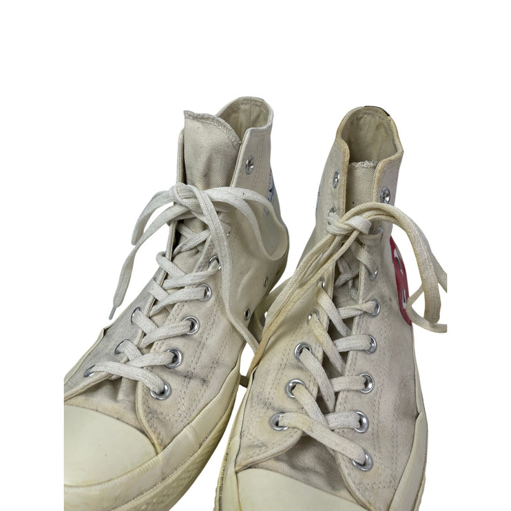 Converse Chuck Taylor x Comme Des Garcons Play White High Top Sneakers Shoes 12