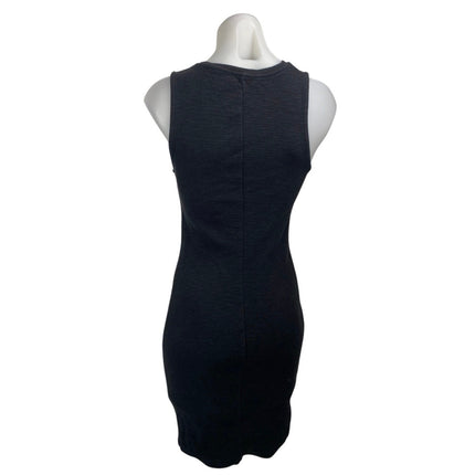 Zara Women's Black Sleeveless Stretch Knit Mini Bodycon Sweater Tank Dress Sz M