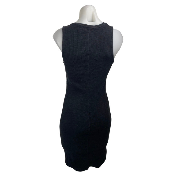Zara Women's Black Sleeveless Stretch Knit Mini Bodycon Sweater Tank Dress Sz M