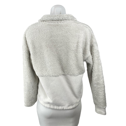 All in Motion Women's White Sherpa Fleece Yoga Athletic Activewear Sweatshirt XS