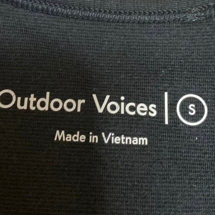 Outdoor Voices Black Sleeveless Racerback Activewear Sports Bra Crop Tank Top S