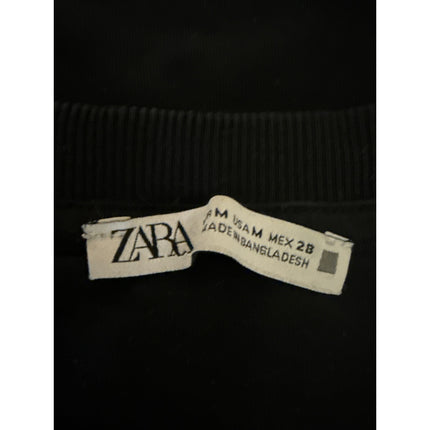 Zara Women's Black Short Sleeve Crew Neck Basic Casual T Shirt Tee Top Size M