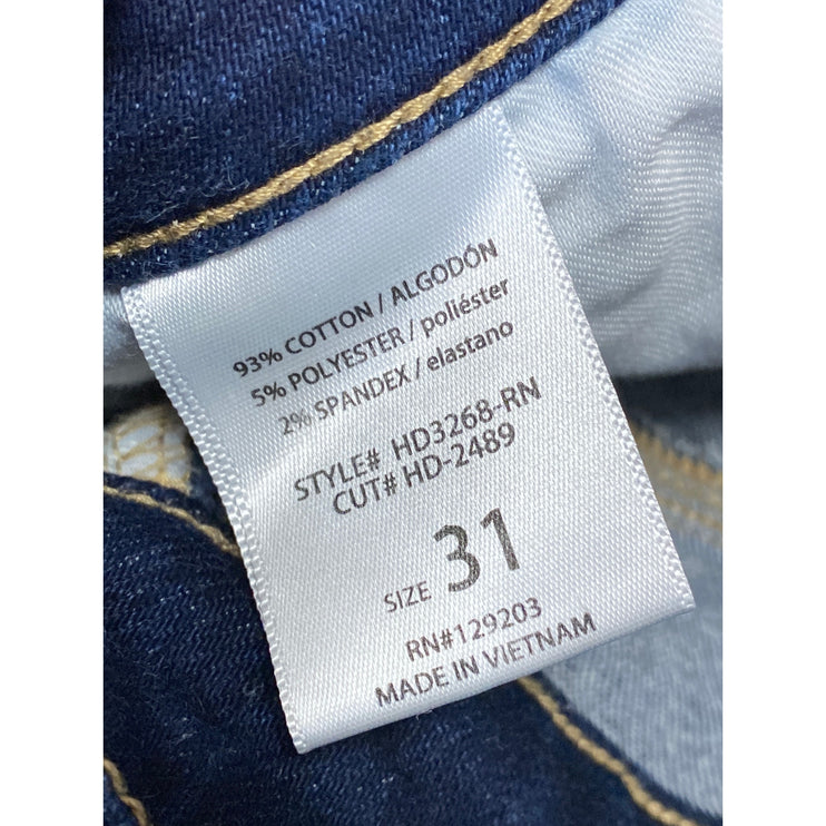 Hidden Women Blue Dark Wash High Rise Wide Leg Baggy Palazzo Denim Jeans Size 31