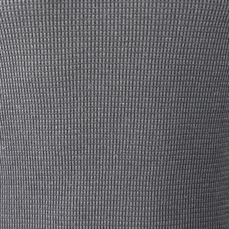 H&M Mens Black Waffle Knit Crew Neck Long Sleeve Thermal Tee Basic T-Shirt Top M