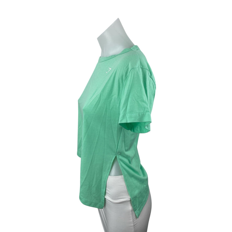 Gymshark Green Short Sleeve Yoga Gym Workout Athletic Activewear T-Shirt Top XS