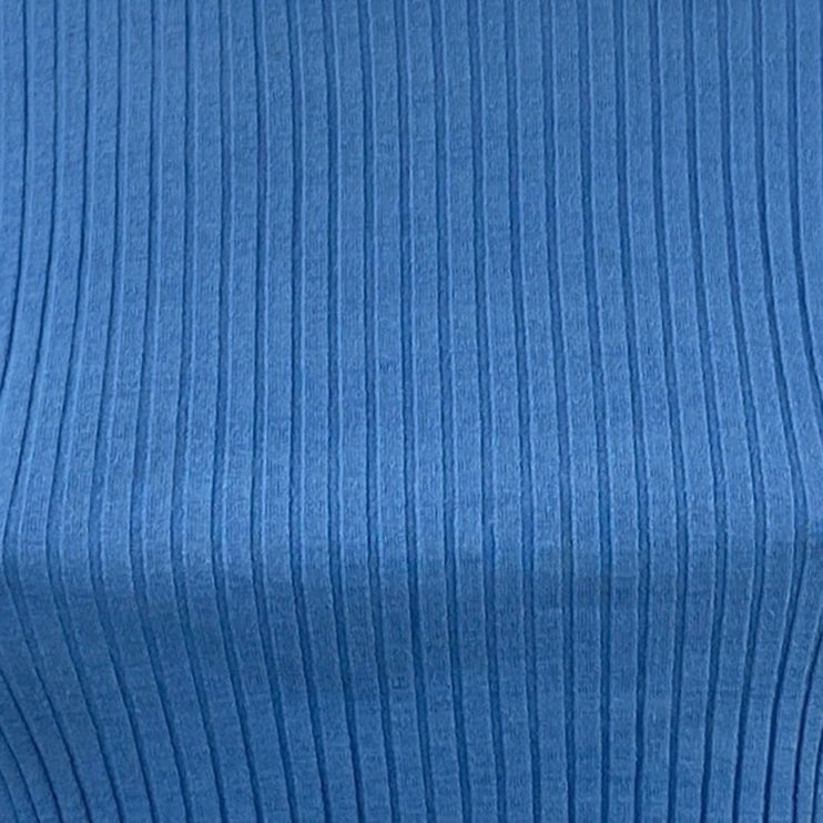 Zara Women's Blue Ribbed Knit Boat Neck Long Sleeve Crop Basic Tee T-Shirt Top S