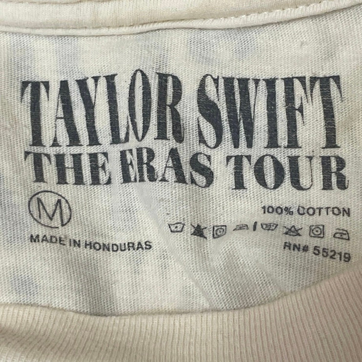 Taylor Swift The Eras Tour Women's Beige Short Sleeves Graphic Tee T-shirt Top M
