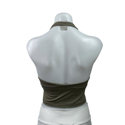 Gymshark Green Halterneck Cami Open Back Workout Yoga Sports Bra Crop Tank Top S