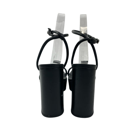 Steve Madden LOFTY Women's Black Block High Heels Slingback Platform Sandals 7.5