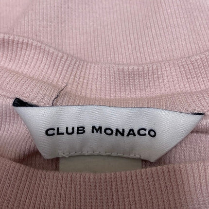 Club Monaco Women's Pink Ribbed Knit Long Sleeve Crew Neck Sweater Top Size S