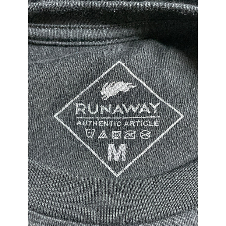 Runaway Men's Black Eagles 41 Skeleton Player Basketball T Shirt Tee Top Size M