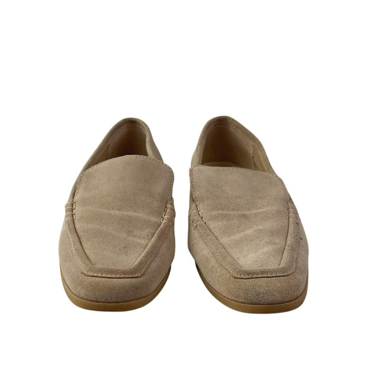 Dolce Vita Catela Womens Dune Suede Square Toe Slip On Flats Loafers Shoes Sz 8