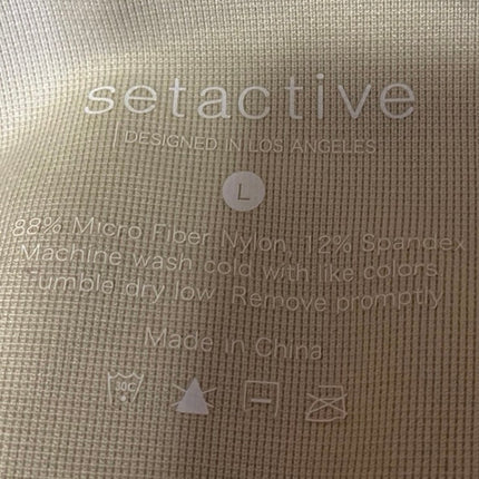 Set Active High Waisted Yoga Workout Running Athletic Leggings Pants Size L