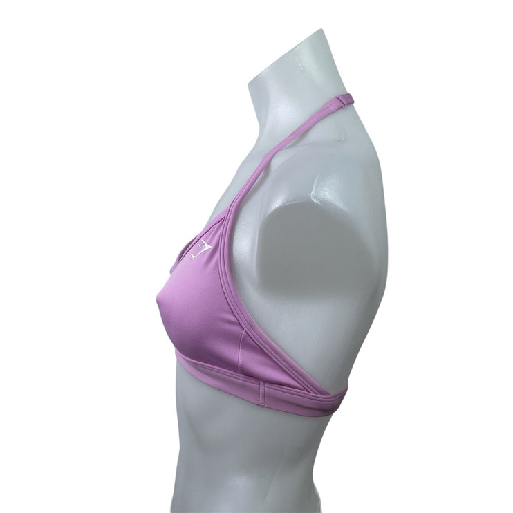 Gymshark Minimal Halterneck Pink Yellow Bundle Lot of 2 Sports Bra Tank Top Sz S