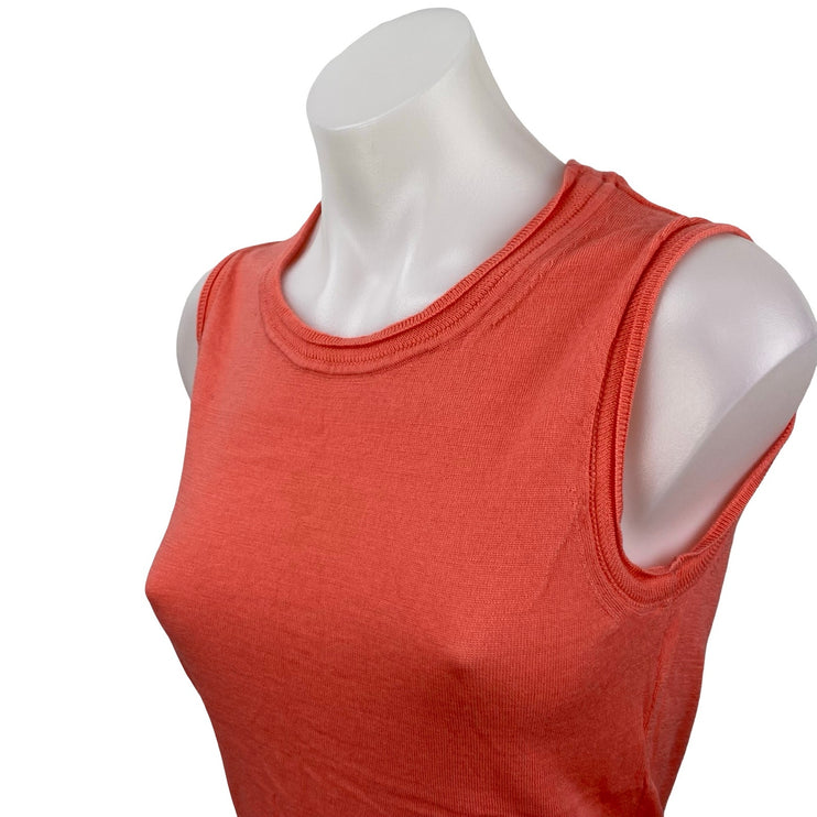 Banana Republic Coral 100% Merino Wool Sleeveless Knit Tank Sweater Top Size S