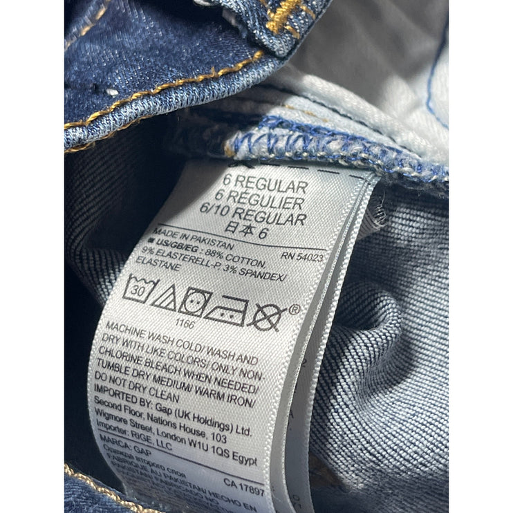 GAP 1969 True Skinny Women's Blue Mid Rise Slim Fit Denim Jeans Pants Size 28