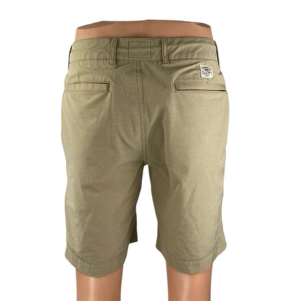 All Day Men's Beige High Waisted Straight Leg Casual Chino Khaki Shorts Size 31