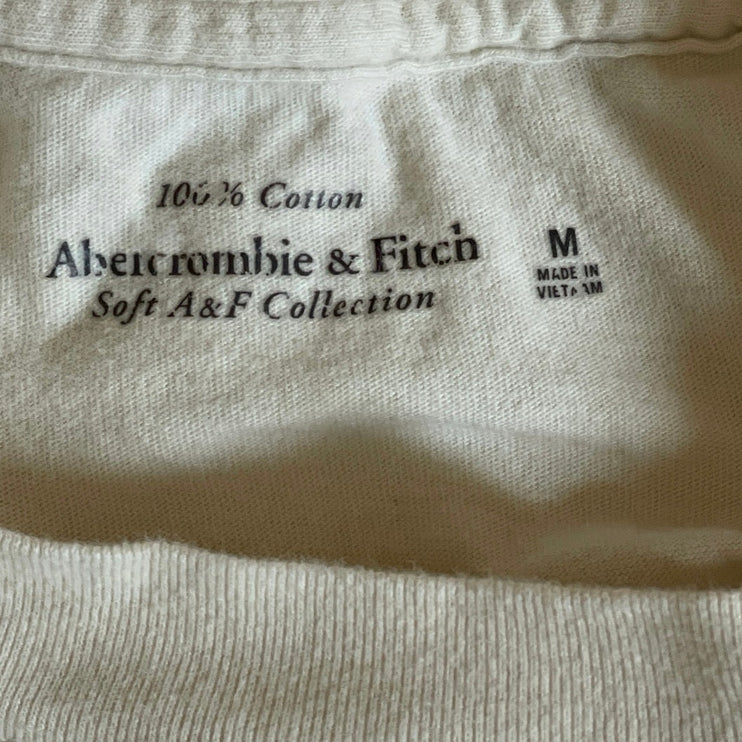 Abercrombie & Fitch Beige Chicago Bulls NBA Basketball T Shirt Tee Top Size M