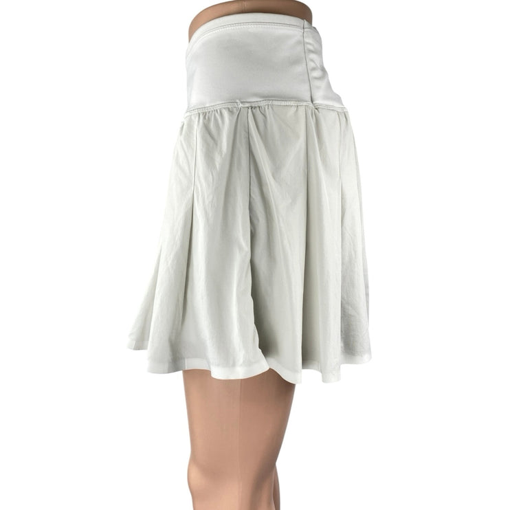 Joy Lab White Pleated High Waist Athletic Golf  Tennis Mini Flare Skort Skirt XL