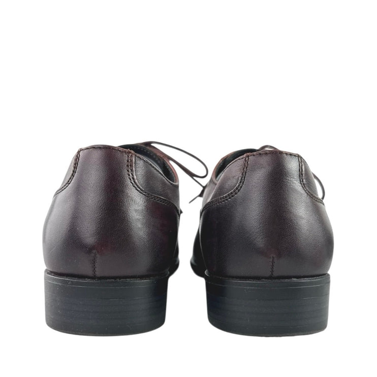 Vittorio Russo Irvin  Men's Red Black Leather Cap Toe Lace Up Oxford  Shoes Sz 8