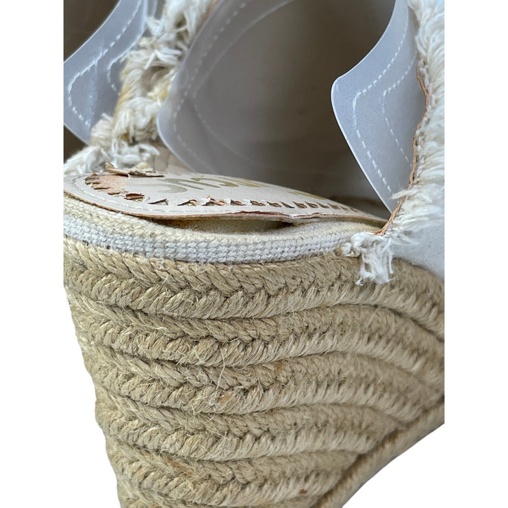 Circus by Sam Edelman Baker Frayed Open Toe Wedge Heels Espadrille Sandals Sz 6