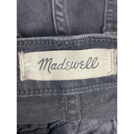 Madewell The MomJean Black Distressed High Waist Straight Denim Jeans Pants 26