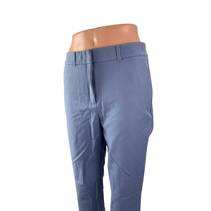 White House Black Market Women's Blue High Rise Straight Trousers Pants Size 4