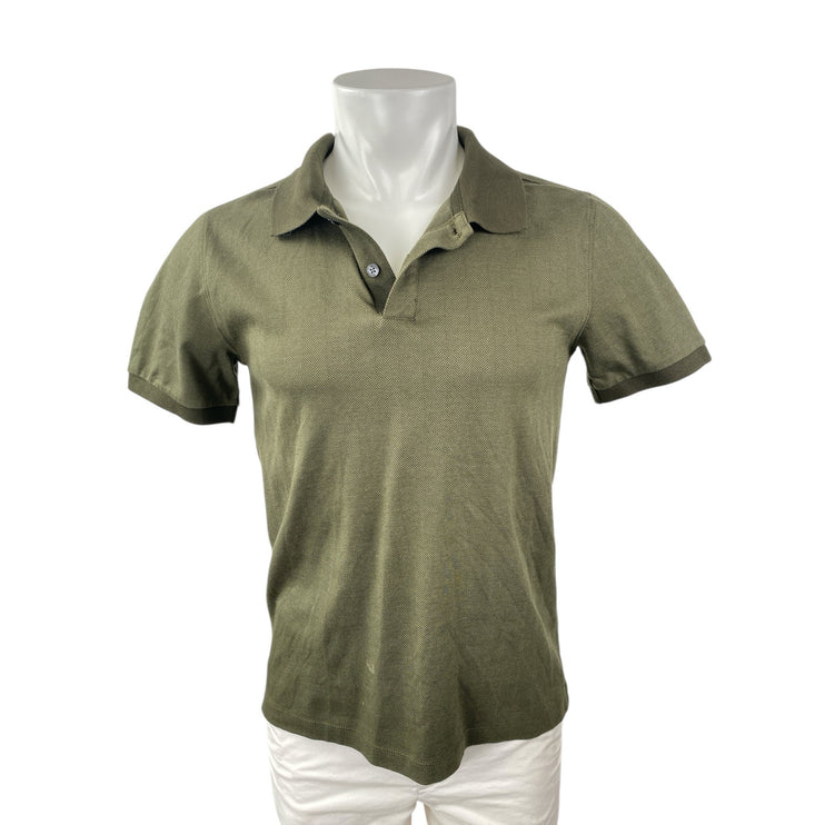 Banana Republic Luxury Touch Green Collared Short Sleeve Golf Polo Shirt Top M